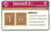 CH PTT Telefonkarte: Briefmarken - Philswiss